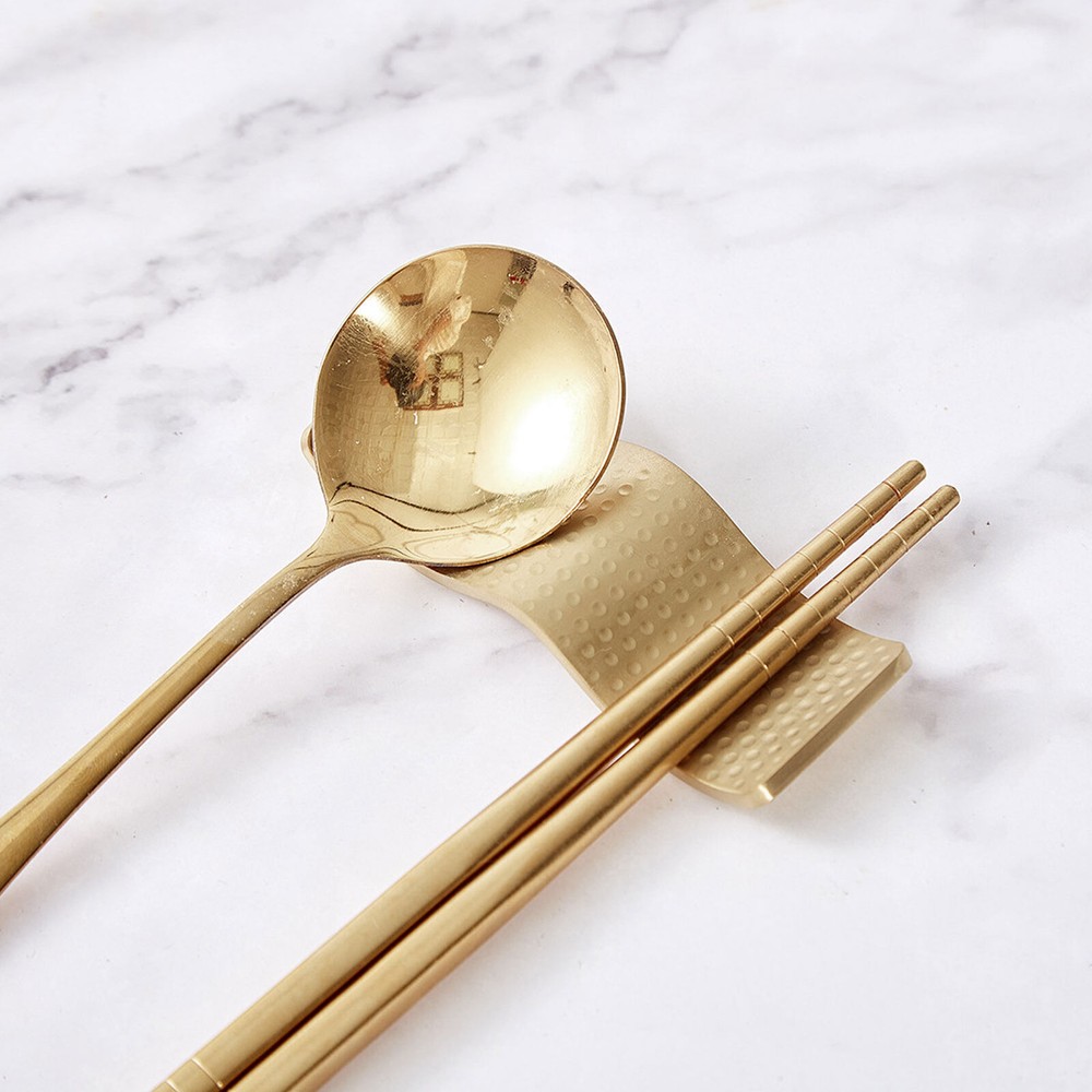 Stainless Steel Dual-Use Non-Slip Elegant Chopstick Holder Rest