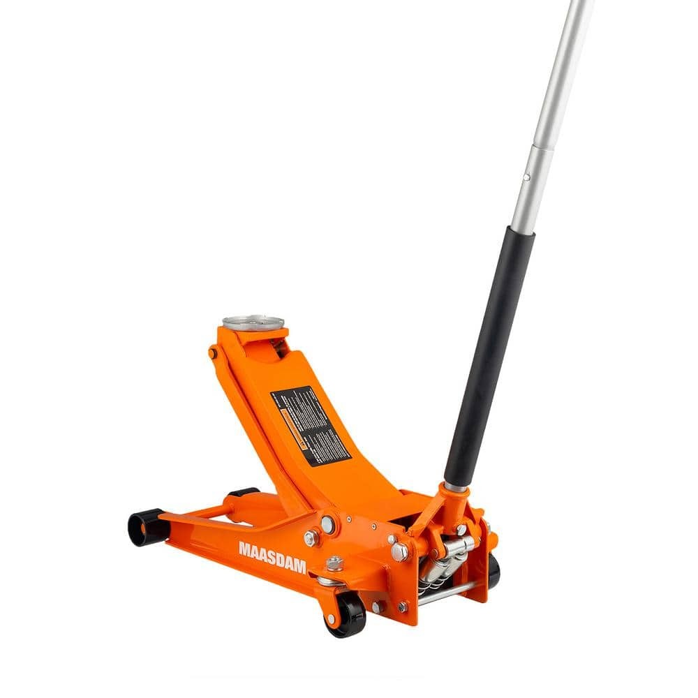 3-Ton Low Profile Quick Lift Floor Jack in Orange