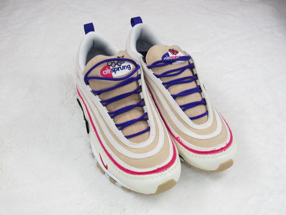 Nike Air Max 97 SE Air Sprung Sesame Cream Electro Purple DH4759-200 Men Size 11
