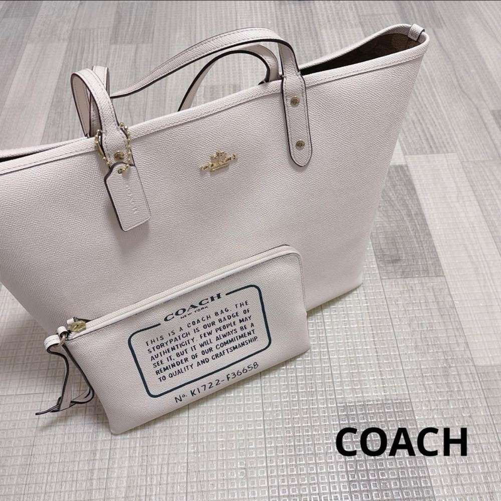 COACH Reversible Signature Tote Bag for Women Large A4 Size