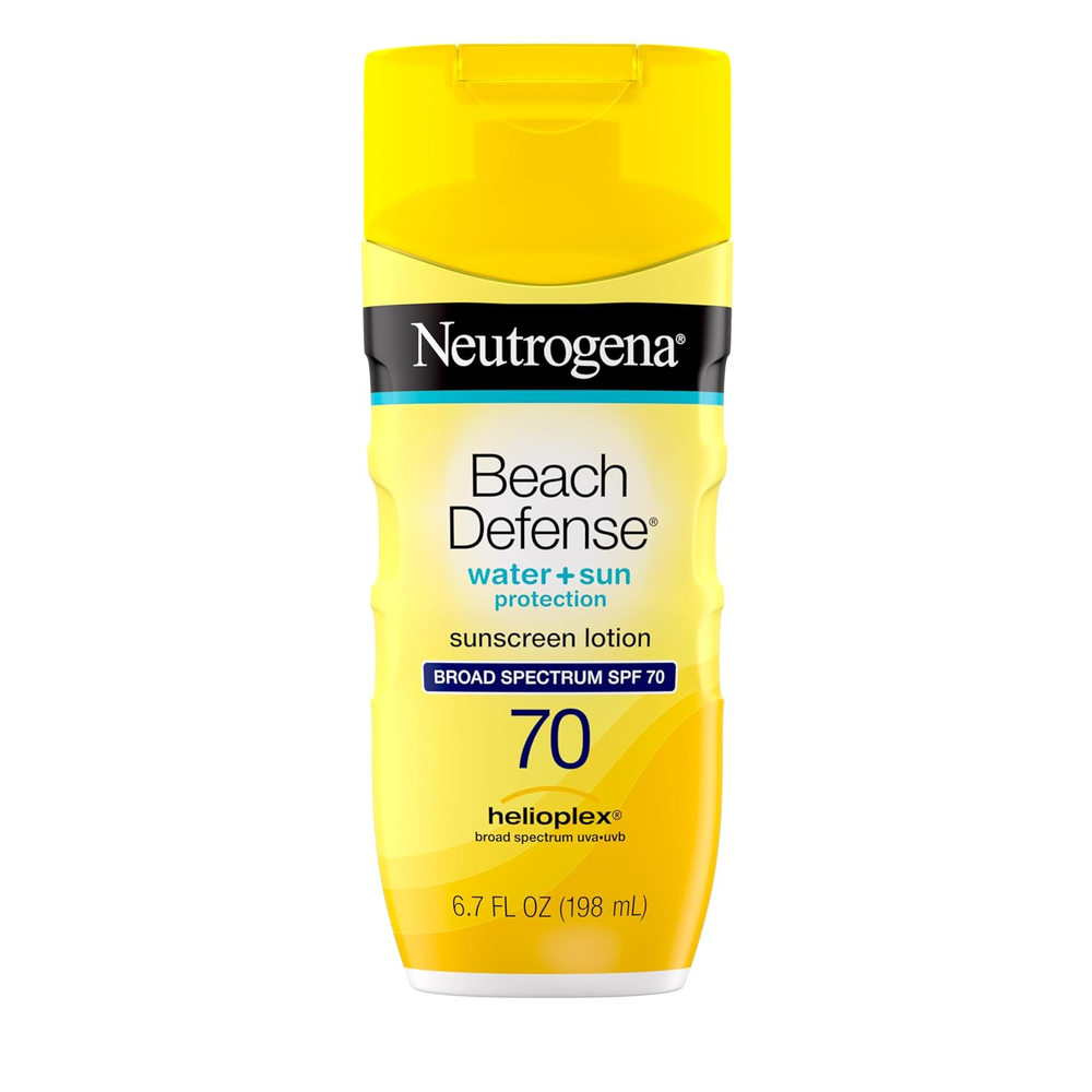 Beach Defense SPF 70 Sunscreen Lotion for Face & Body, Hawaii Reef Compliant