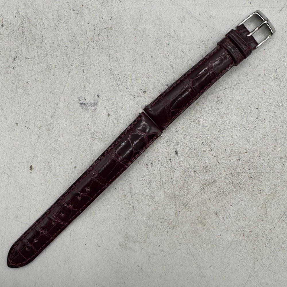 Vintage 16mm Michele Ladies Alligator Quick Release Wristwatch Band France Red