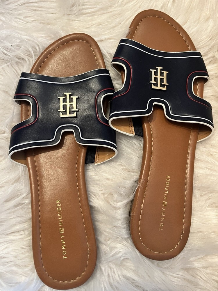 Tommy Hilfiger Slides Sandals Size 8 Casual Comfortable Footwear