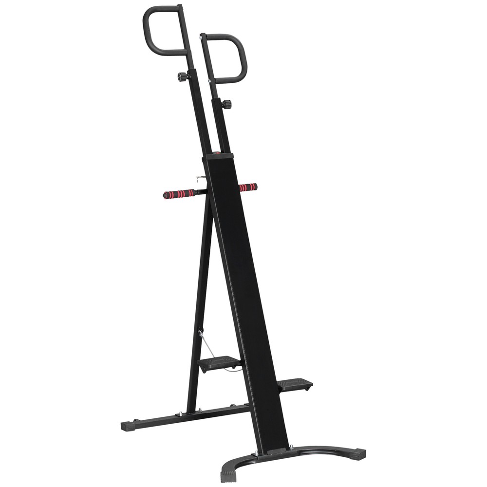 Folding Vertical Climber Exercise Machine with Adjustable Height for Full-Body Workout
