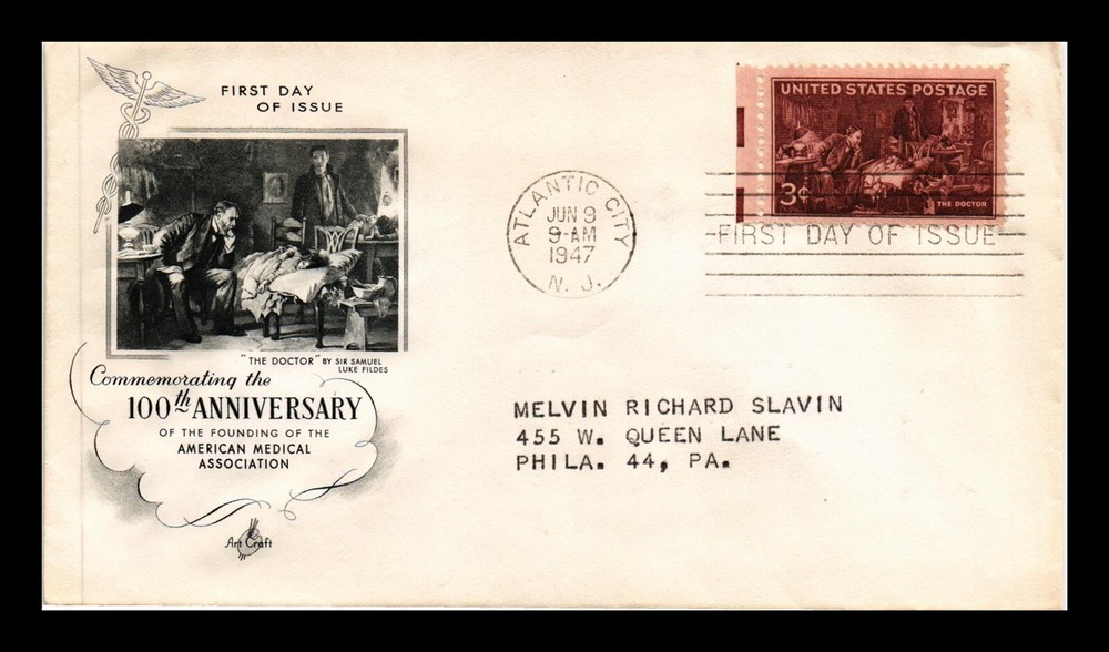 Dr. Jim Stamps AMA US Cover Doctors FDC Scott 949 Rare Stamp