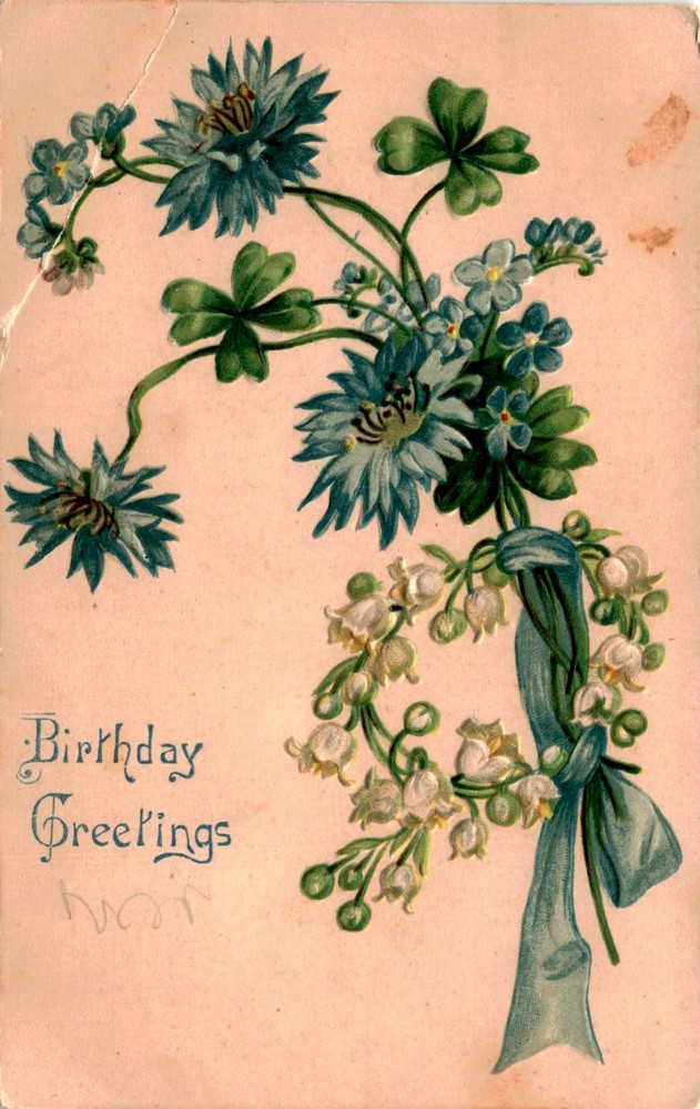 Birthday, Weltpostverein, Union postale universelle, Postcard