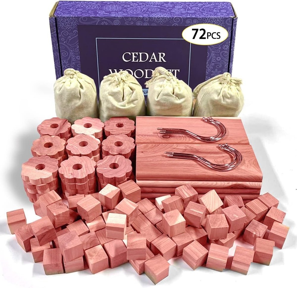 Cedar Space Blocks for Clothes Storage, 100% 1 Count (Pack of 72)