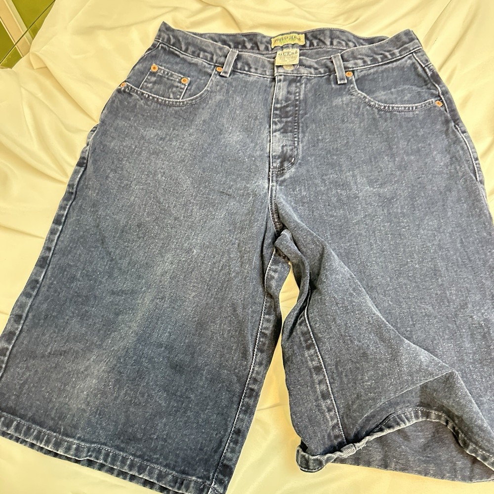 Vintage Guess Jeans Denim Shorts Mens Size 33 Blue 90S