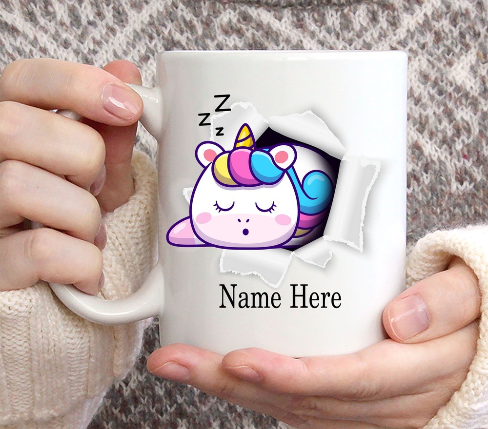 Funny Personalized Unicorn Custom Name Coffee Mug 11oz Tortoise Mug Tortoise