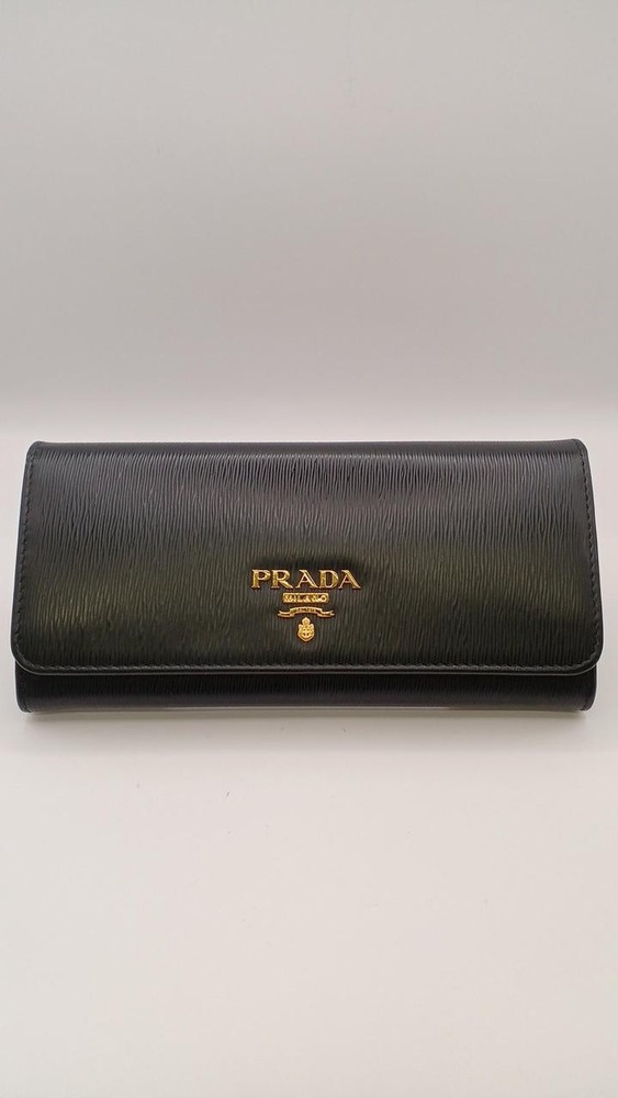 Prada 1Mh132 Premium Leather Long Wallet for Men