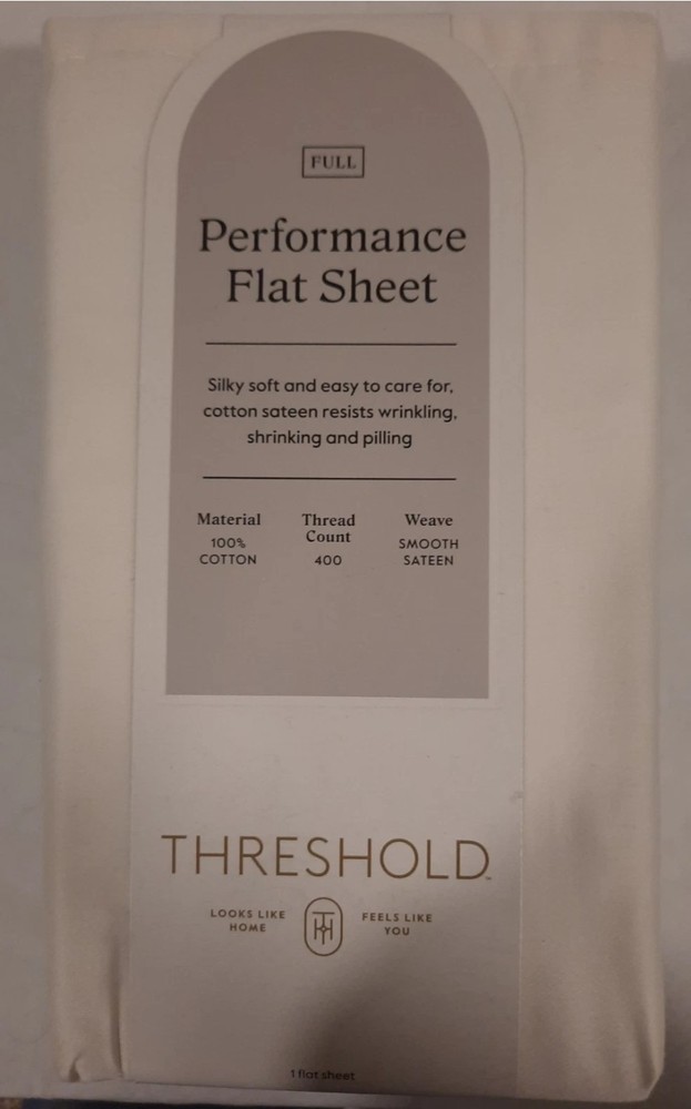 400-Thread Count 100% Cotton Performance Flat Bed Sheet in Sour Cream-image