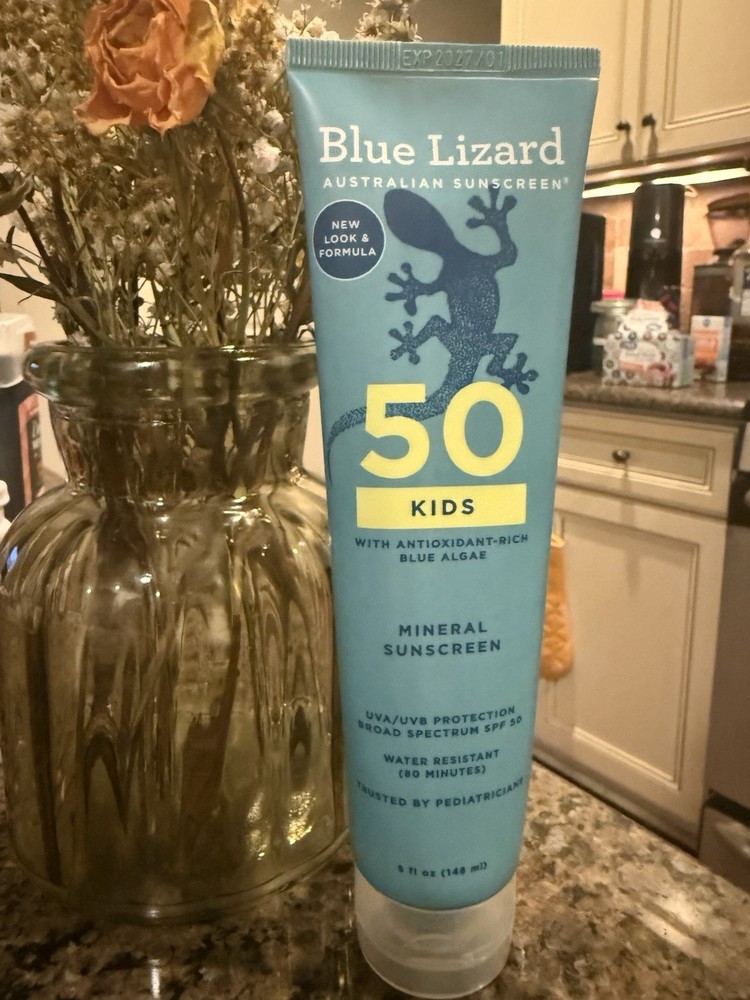 Blue Lizard Kids Mineral Sunscreen SPF 50+ with Zinc Oxide Water Resistant 5oz