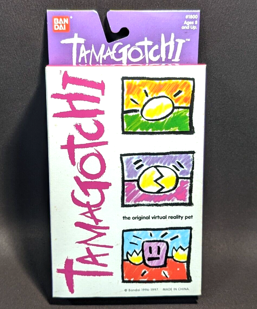 Bandai Tamagotchi Export Version Raspberry x Yellow Digital Pet 1996-1997 Retro