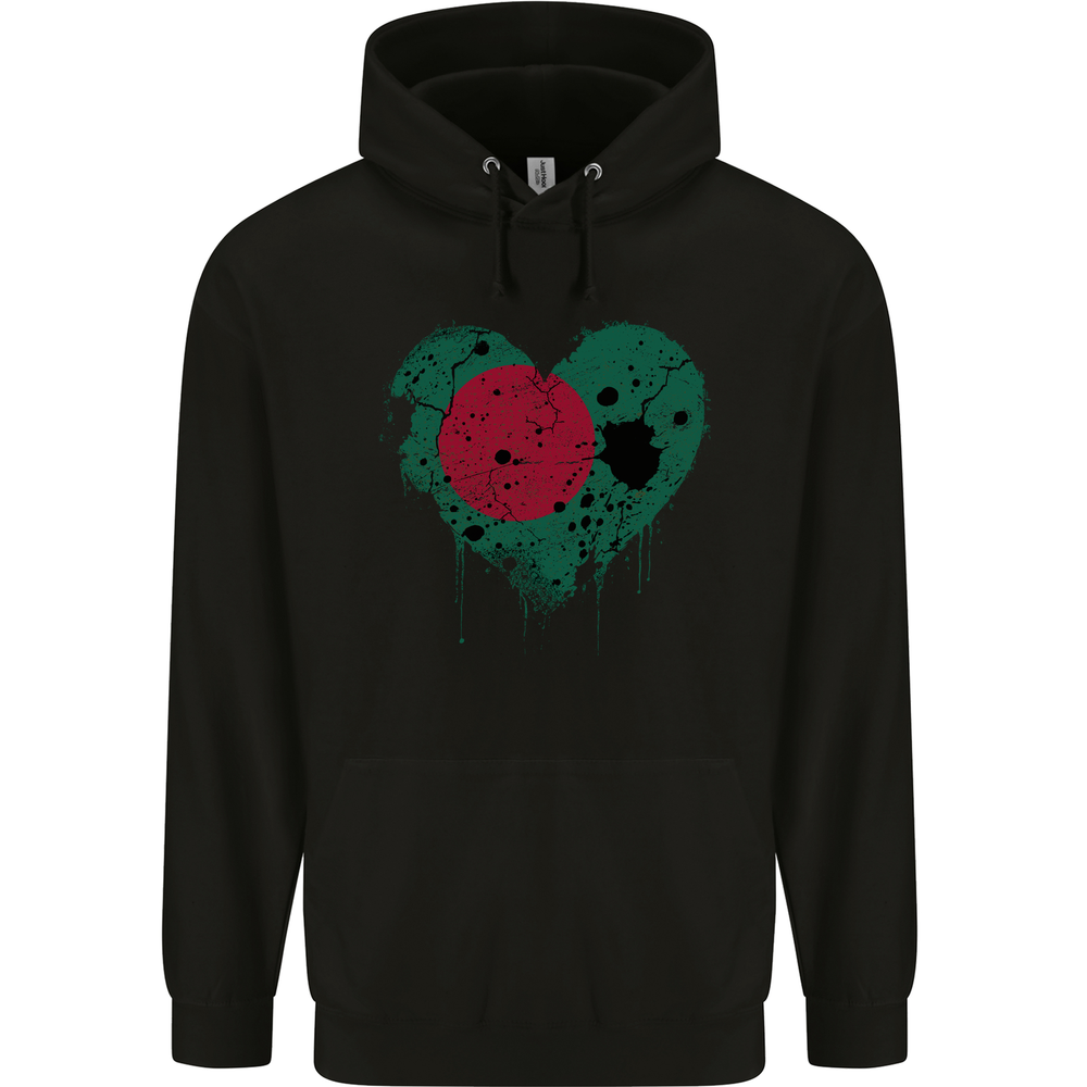 Love Bangladesh Flag Bangladeshi Day Football Mens 80% Cotton Hoodie