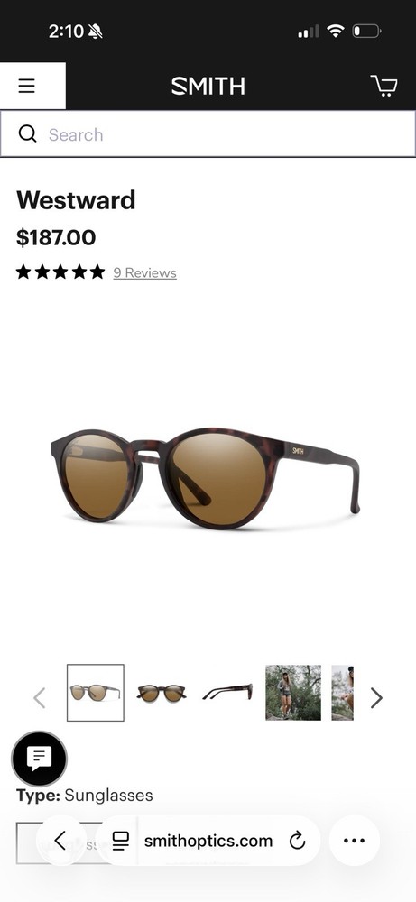 Smith Westward Matte Tortoise Round Sunglasses ChromaPop Brown