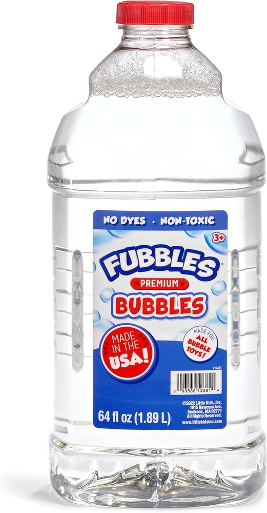 Bubbles by Fubbles | Made in The USA | 64oz Non Toxic Bubble Solution | Refil...