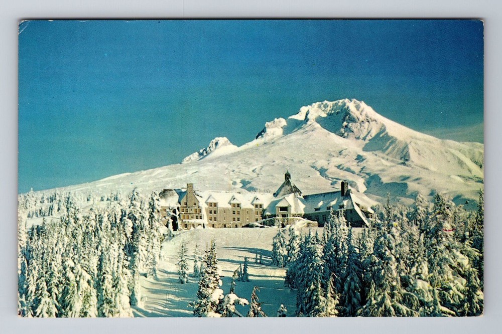 Sentinel Peak OR-Oregon, Mount Hood, Timber Line Lodge, Vintage Postcard