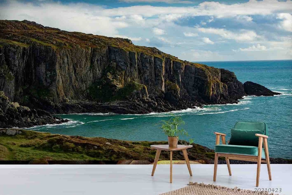 3D Sky Sea Mountain Landscape Wall Murals Wallpaper Murals Wall Sticker 2