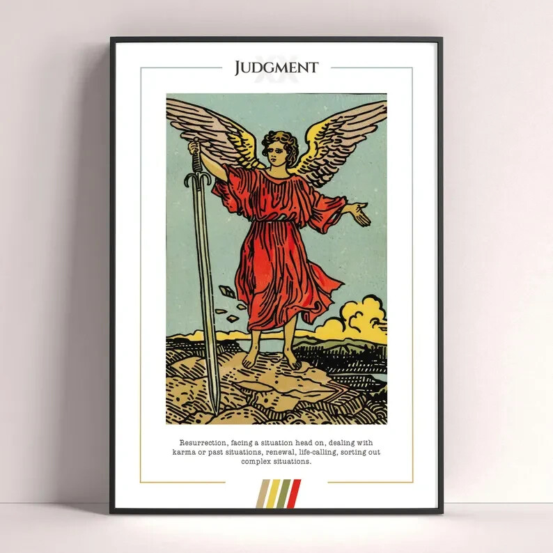 Judgment Tarot Card Art Print and Digital Download Poster