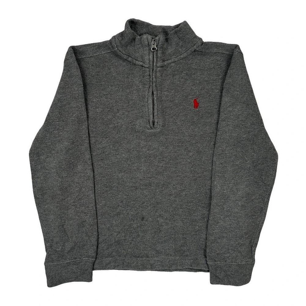 Age 7 Polo By Ralph Lauren 1/4 Zip - XS Gray Cotton