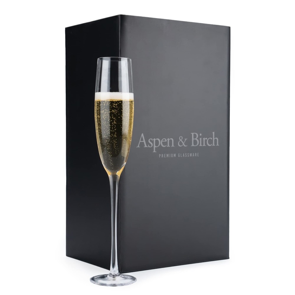 Elegant Set of 6 Timeless Champagne Flutes for Mimosa and More