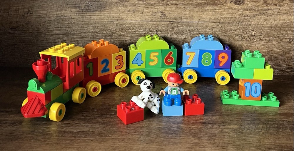 Lego Duplo Number Train 10558 Building Set with Dog Boy Figures 1-10 Retired Preschool Toy