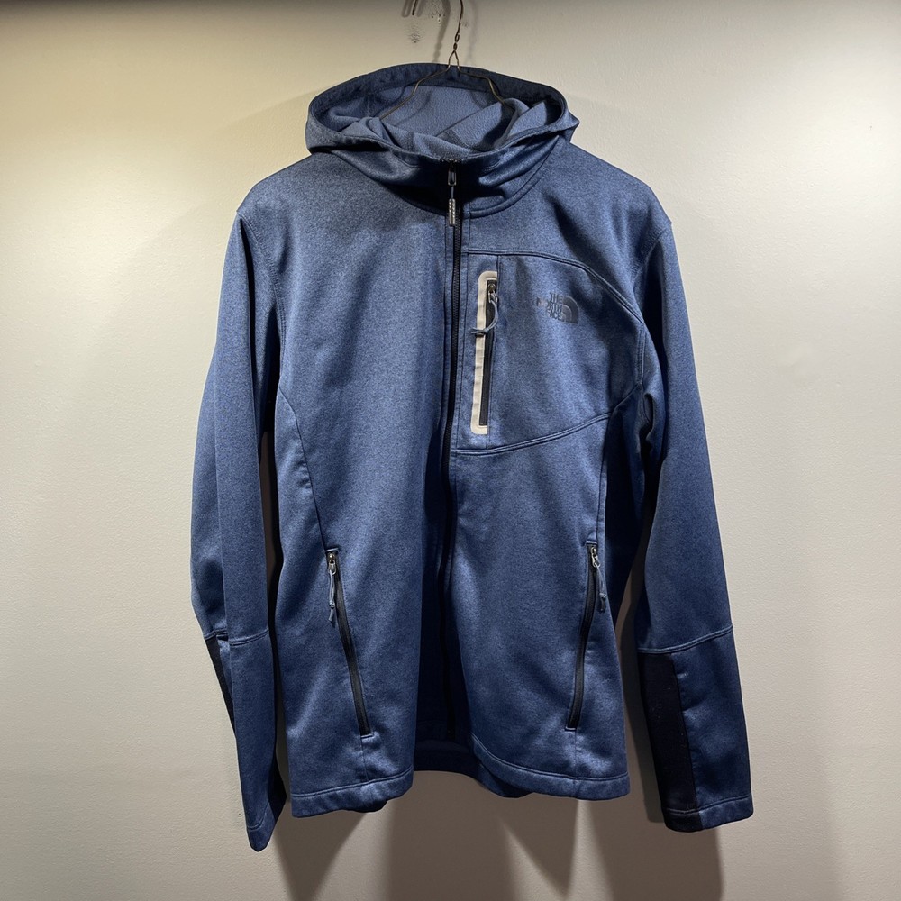 The North Face Canyonlands Mens Medium Blue Full Zip Fleece Hoodie Jacket