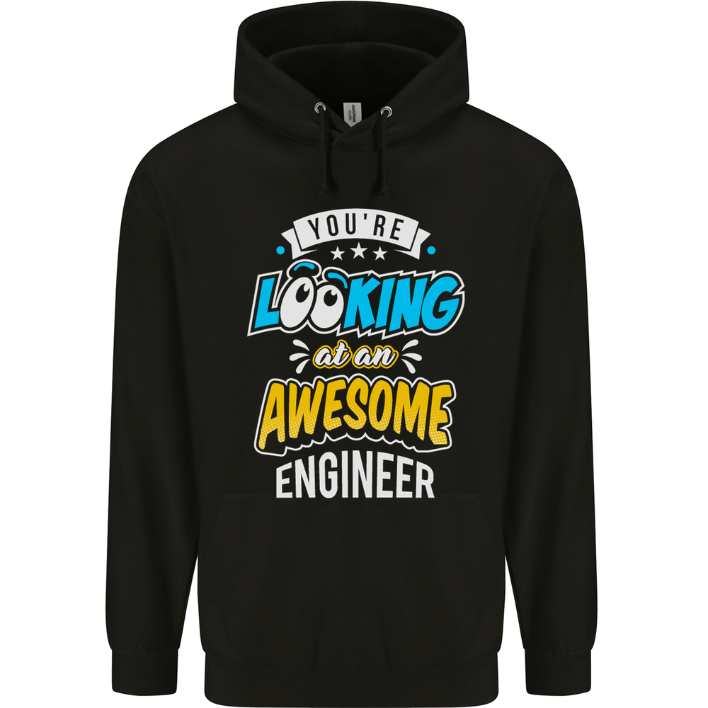 At an Awesome Engineer Mens 80% Cotton Hoodie