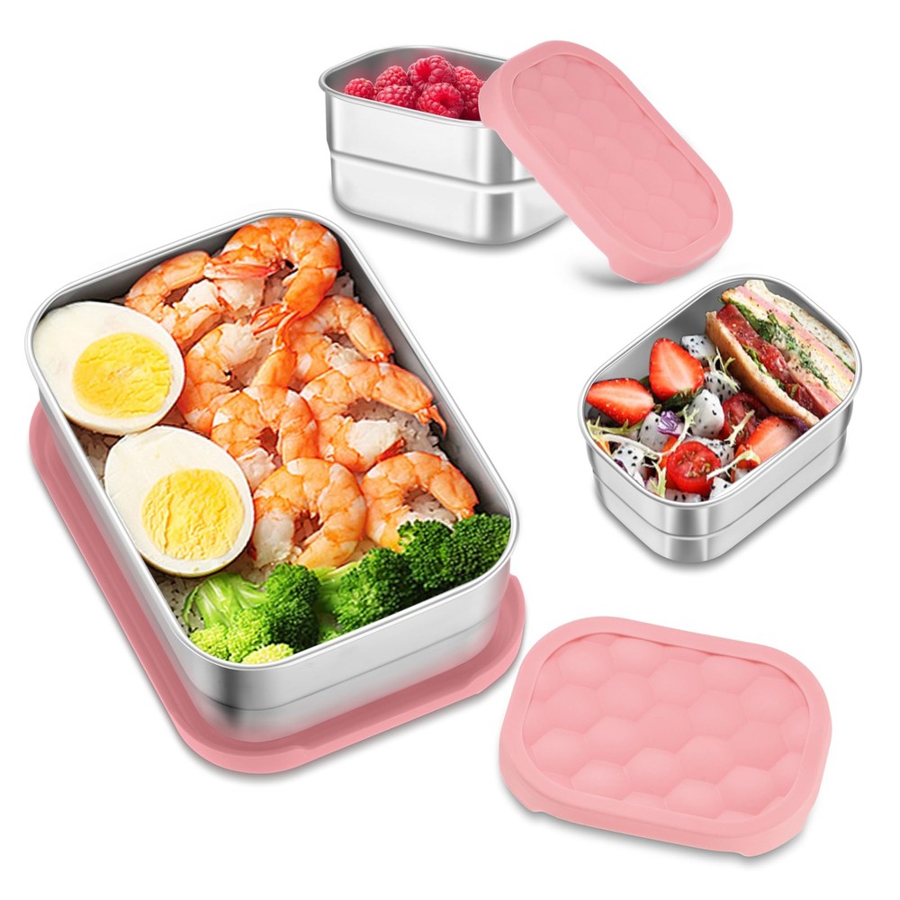 Stainless Steel Kids Lunch Box Leak Proof Food Container with Spoon