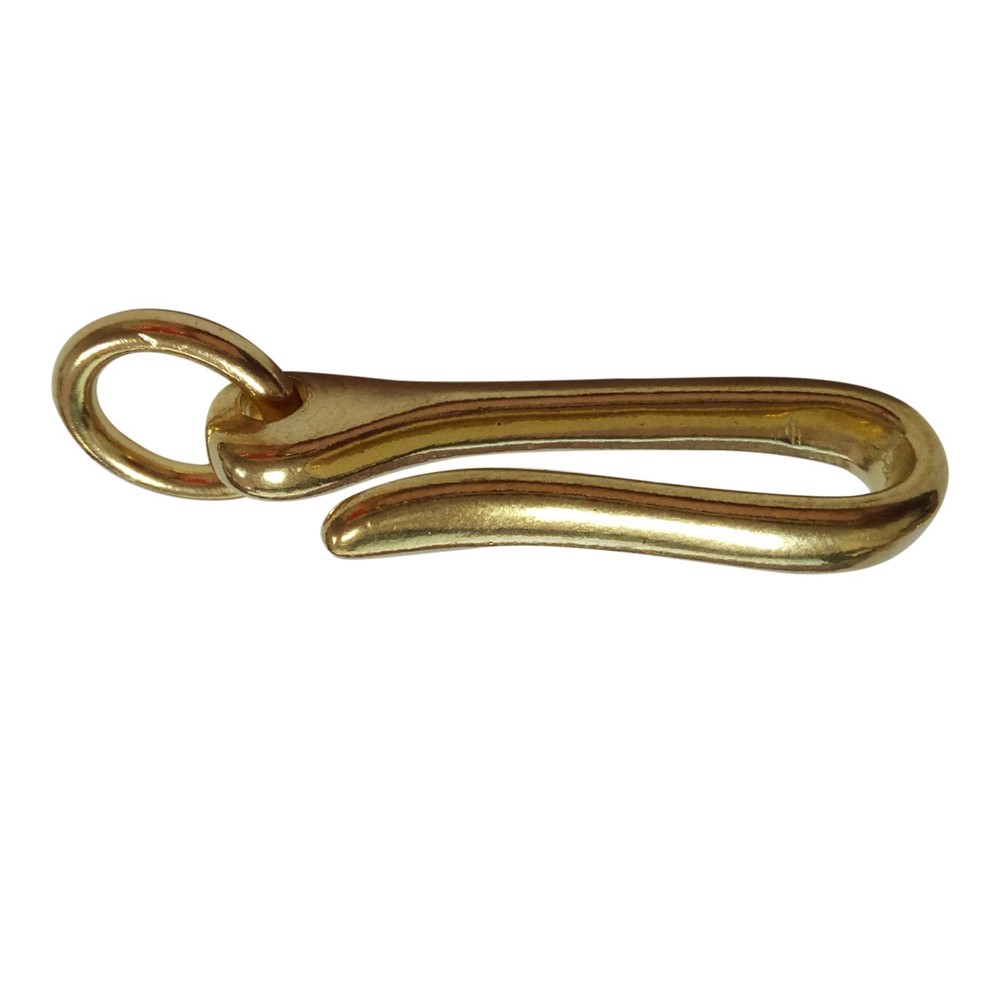2 Size Retro Brass Keychain Key Ring Belt Hook Wallet Chain Fish Hook