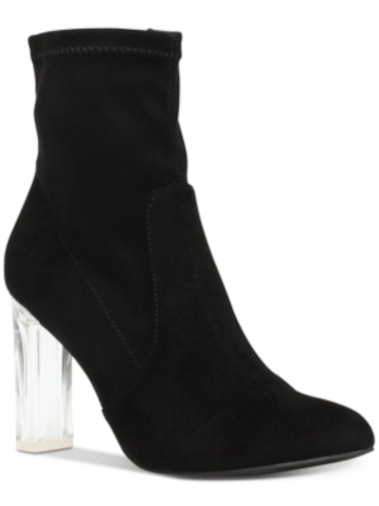 WILD PAIR Womens Black Heel Lining Baylee Pointed Toe Block Heel Booties 7.5 M