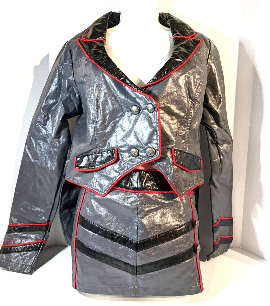 Lip Service Fetish Alliance, XL / XXL, Gray Skirt and Military Dominatrix Jacket