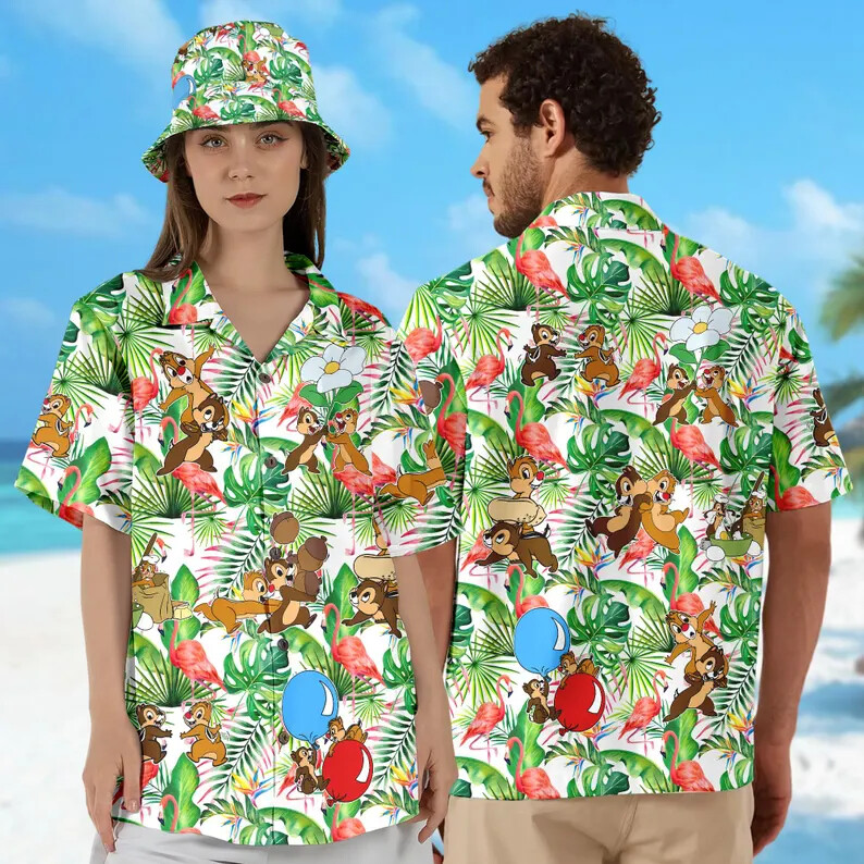 Chip And Dale Jungle Vibes 3D HAWAII SHIRT MOTHER DAY GIFT ALL OVER PRINT