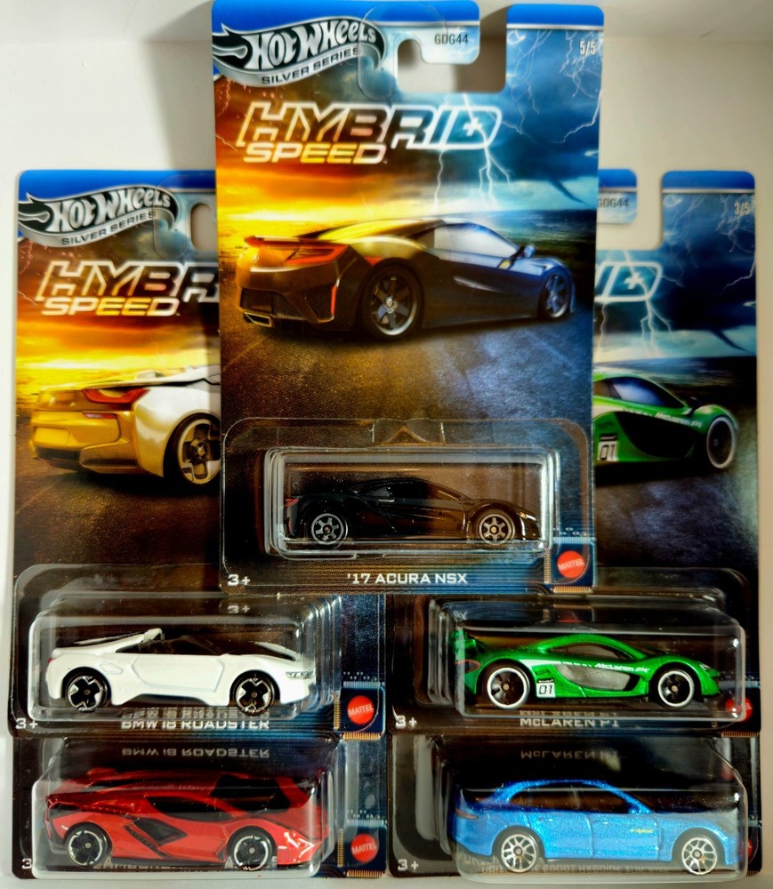 Hot Wheels 2025 “Silver Series” Hybrid Speed Complete Set #1-5 GDG44