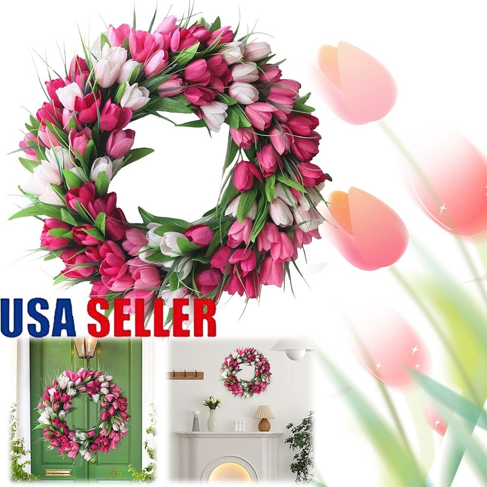 15.7 Inch Holiday Wreath for Valentine's Day and Mother's Day Decor
