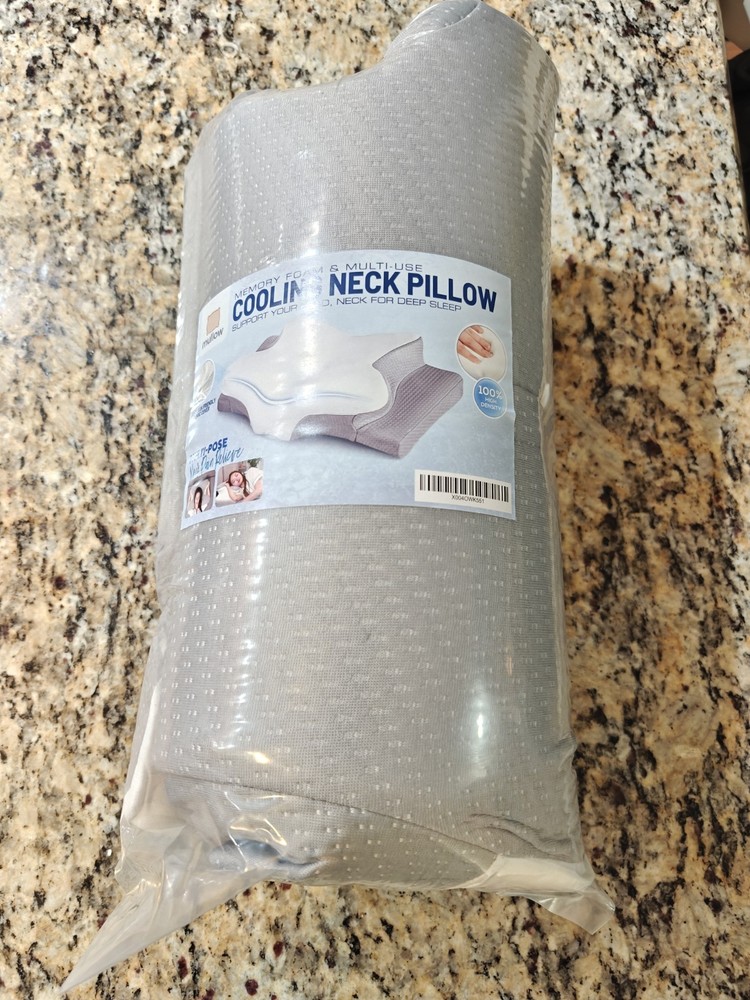 Mullow®️ Memory Foam & Multi Use Cooling Neck Pillow  (White)