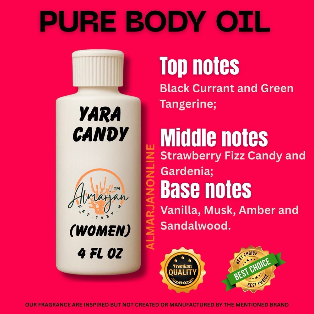 4 oz  Compare YyaraCandy Perfume Body Oil Fragrance for Women