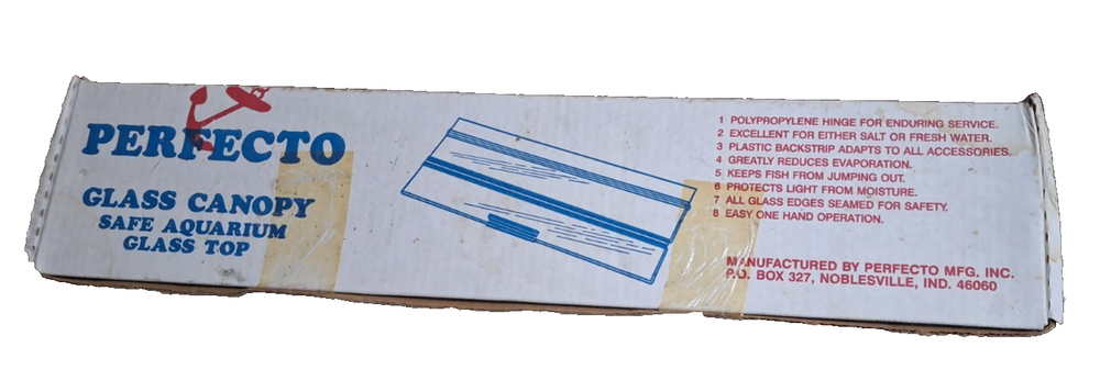 Perfecto Glass Canopy for 15 20H & 30HX Gallon Aquarium Tanks