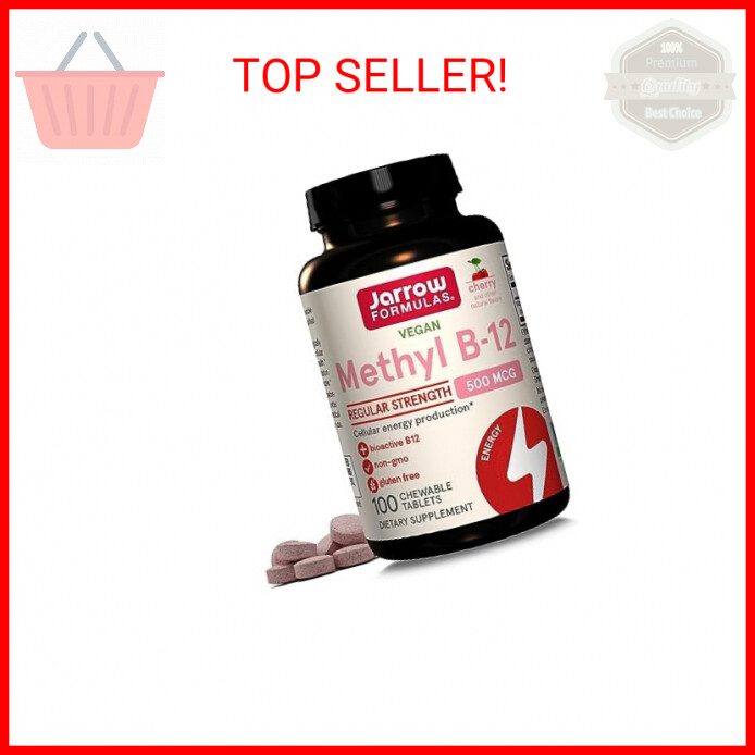 Jarrow Formulas Methyl B-12 500 mg Tablets for Cellular Energy Support Dietary Supplement  