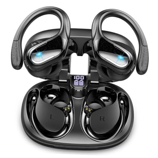 Wireless Earbud Sport, Bluetooth 5.3 Headphones with Noise carbon black