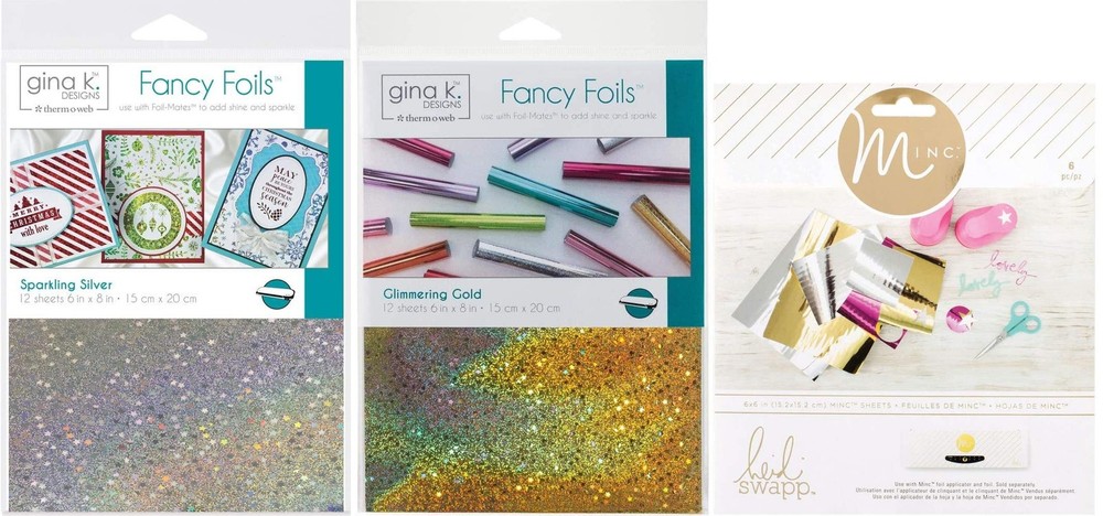 6x8 Starry Fancy Foils - Sparkling Silver, Glimmering Gold and Minc 6x6 Toner...