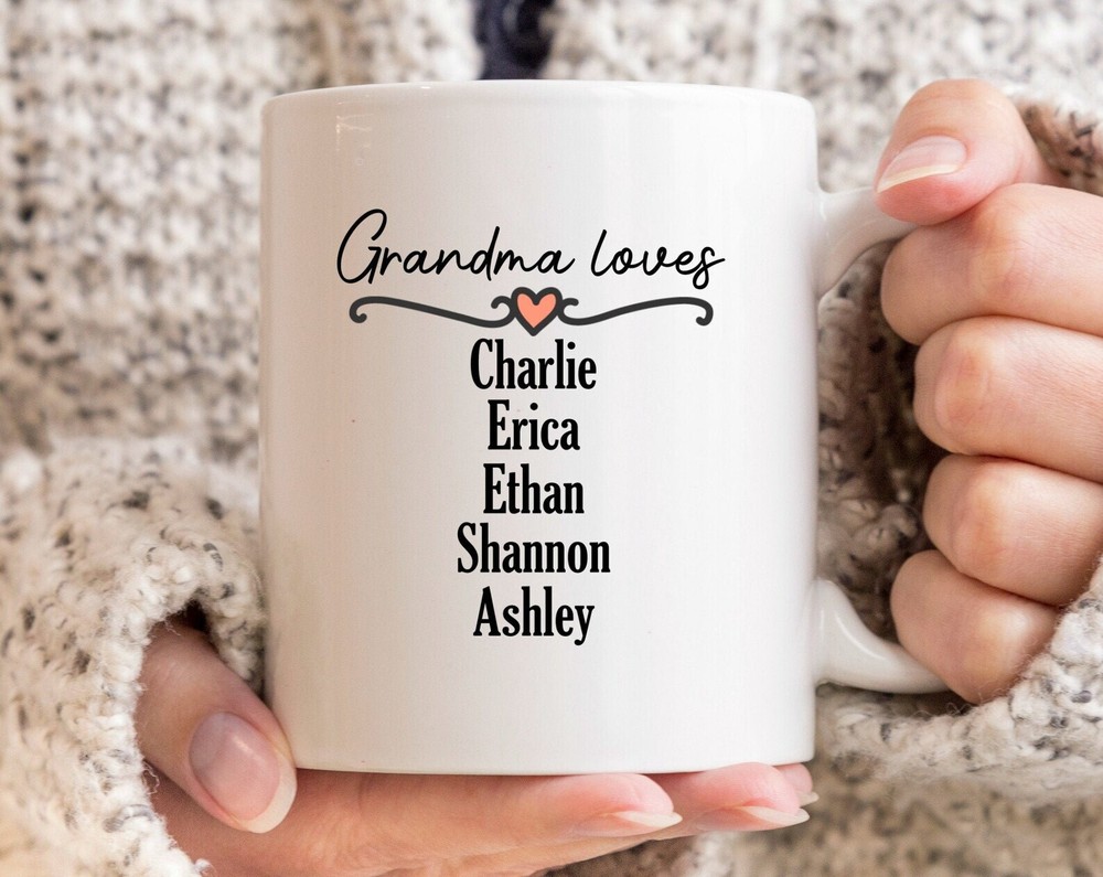 Grandma Loves Coffee Mug Personalized Mug Mother's Day Gift Gift For Mom Mothers