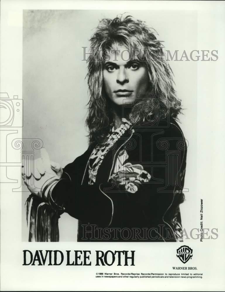 1986 Press Photo David Lee Roth, American rock singer and songwriter - nop88876