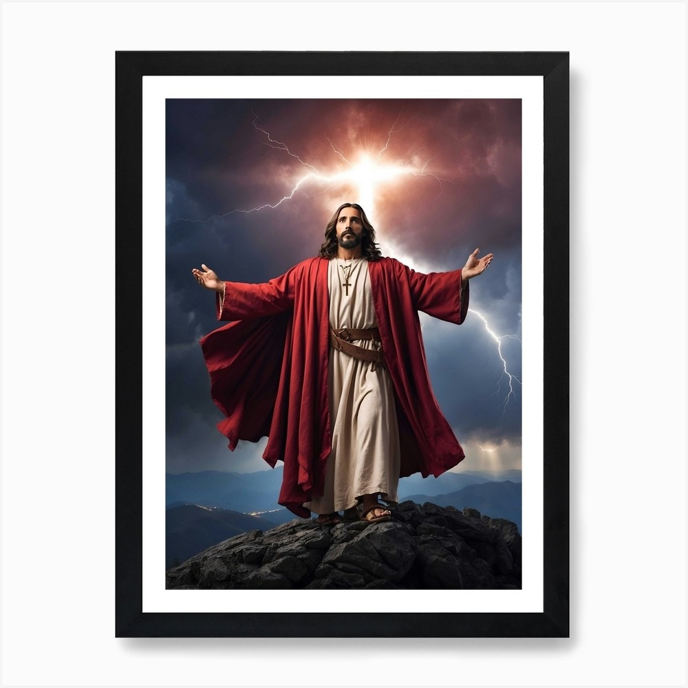 Jesus Christ Art Print Framed Wall Art Poster Canvas Print Picture