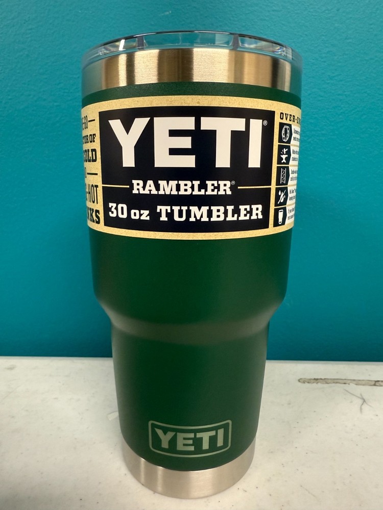 Yeti Rambler 30oz Tumbler Black Forest Green - New - Free Shipping