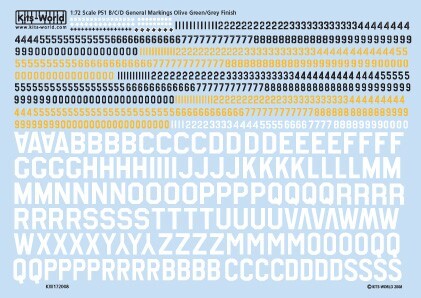 1/72 Scale P51 Warbird Decals - Camouflage Lettering, Numbers & Kill Markings