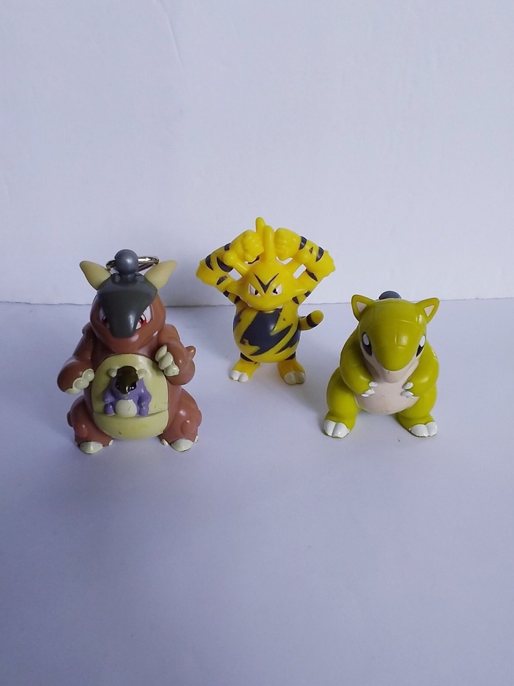 Lot of 3 Vintage 1999 Pokémon Burger King Figures/Toys/Keychains
