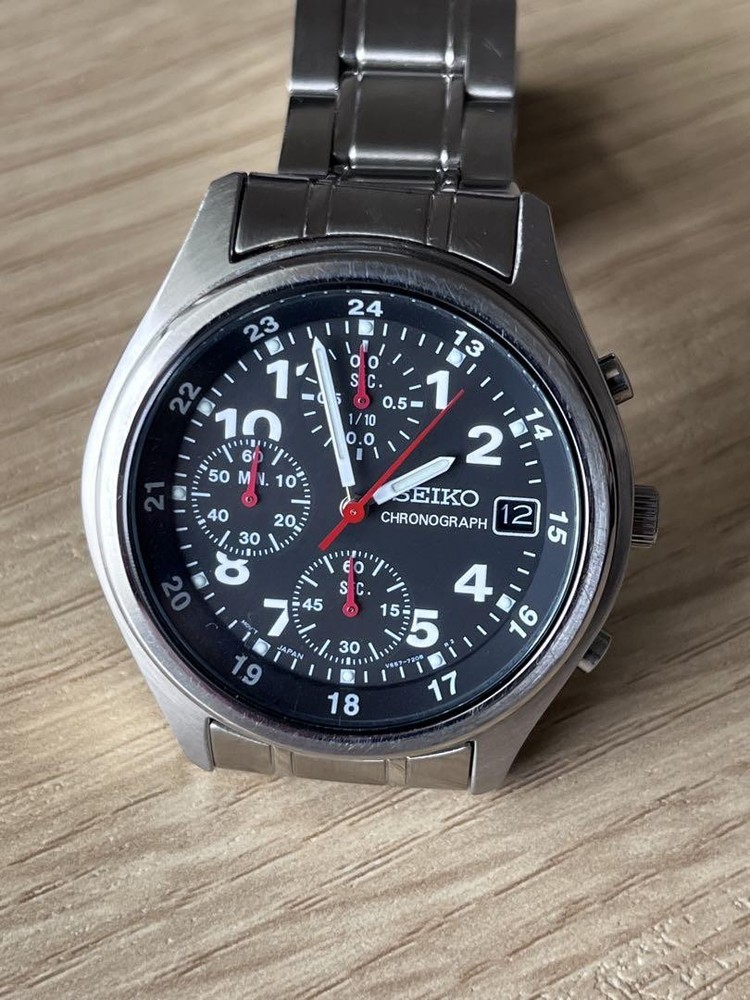 Seiko Men's Chronograph Watch with Precision Quartz Movement