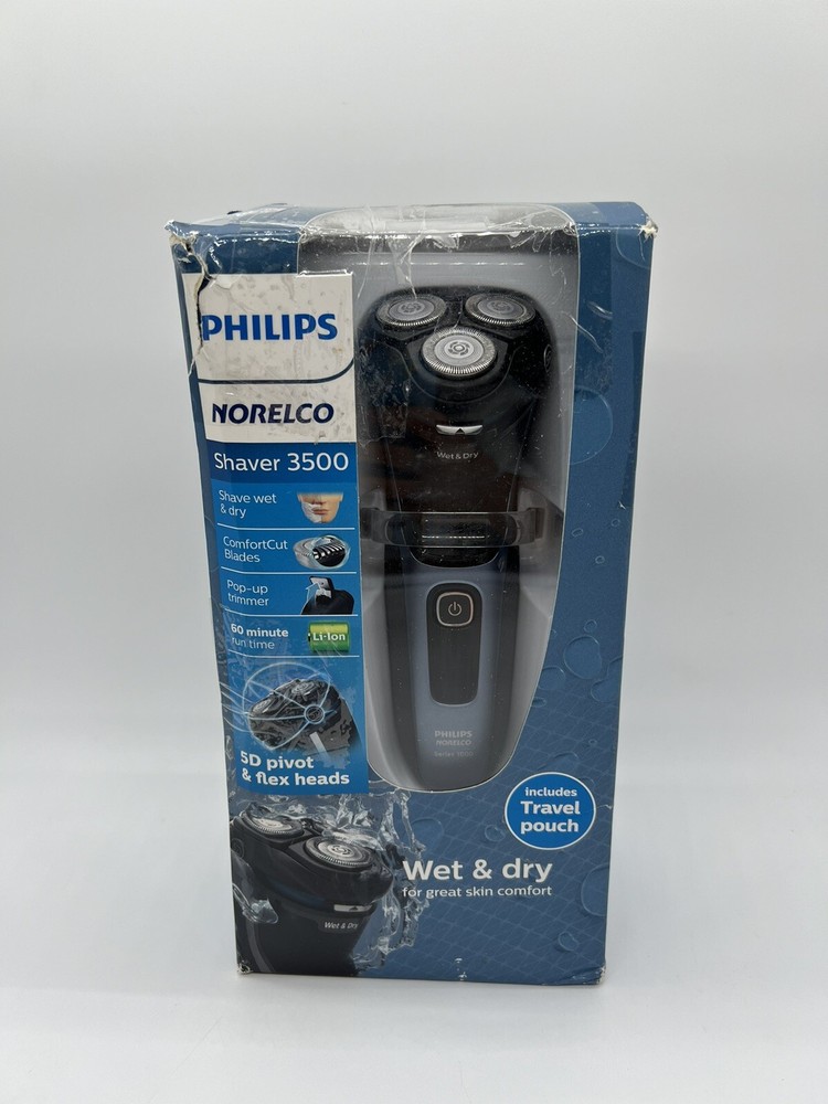 Philips Norelco Shaver 3500 Cordless Rechargeable Wet & Dry,S3212/82 Used