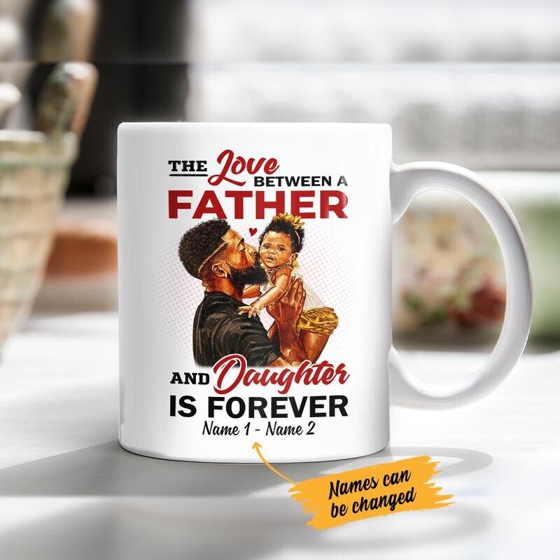 Personalized Bwa Dad And Daughter Love Mug Personalized Coffee Mug